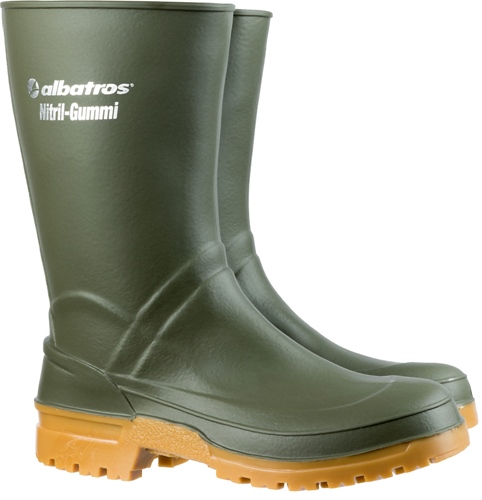 Nitrilgummistiefel Halb Oliv