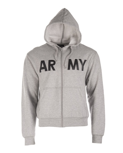 Kapuzensweatjacke "Army" Grau