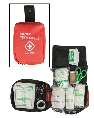 Notfallset First Aid Pack MIDI Rot