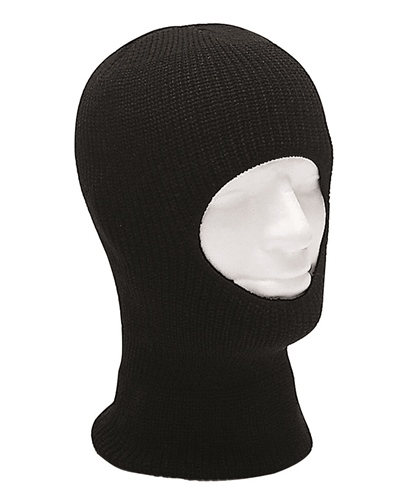 Kopfhaube Balaclava Offen Acryl Schwarz