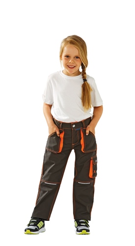 Kinder Bundhose oliv/orange