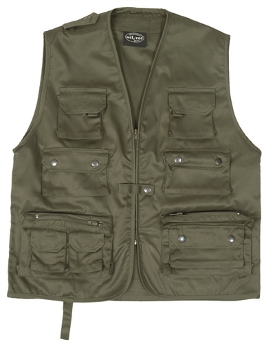 Jagd & Angler Weste Oliv