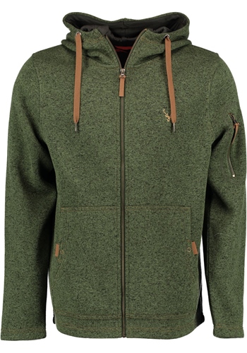 He Jacke Strick-Fleece m. Kapuze